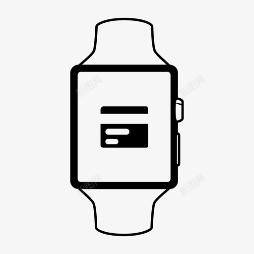 智能手表支付苹果移动图标svg_新图网 https://ixintu.com 智能手表 智能手表支付 移动 苹果