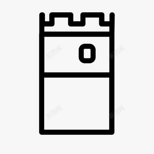 塔建筑城堡图标svg_新图网 https://ixintu.com 公主 城堡 塔 外面 建筑