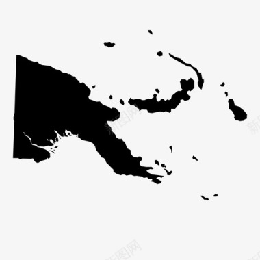 巴布亚新几内亚国家地理图标图标