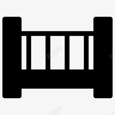 婴儿床床摇篮图标图标