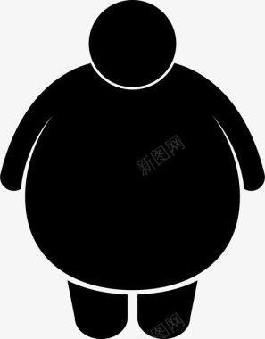 超胖男人肥胖图标图标