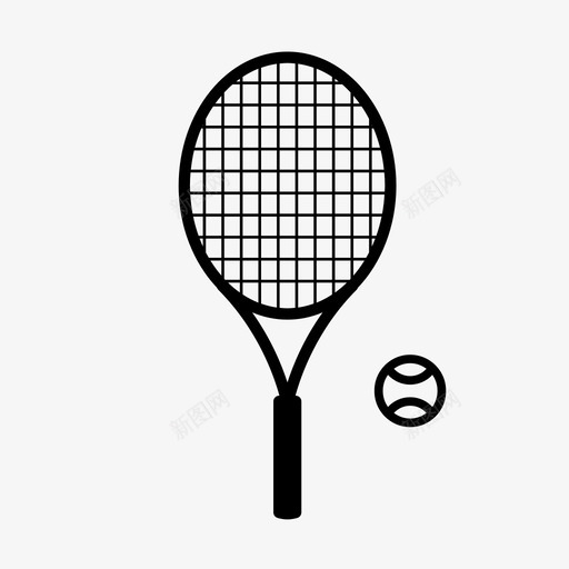 网球球设备图标svg_新图网 https://ixintu.com 健身 球 网球 网球拍 设备 运动