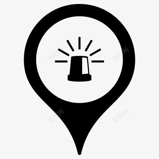 报警器蜂鸣器灯图标svg_新图网 https://ixintu.com 地图指针 报警器 灯 蜂鸣器 警报器 针脚