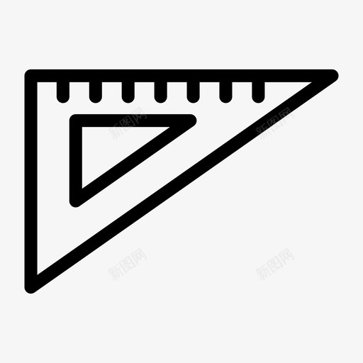三角教育尺子图标svg_新图网 https://ixintu.com 三角 学校 尺子 教育 科学