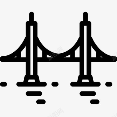 桥建筑河桥图标图标