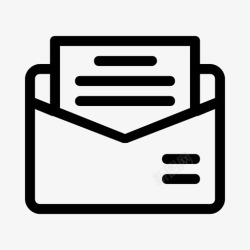 打开文件的文本打开邮件文件信件图标高清图片