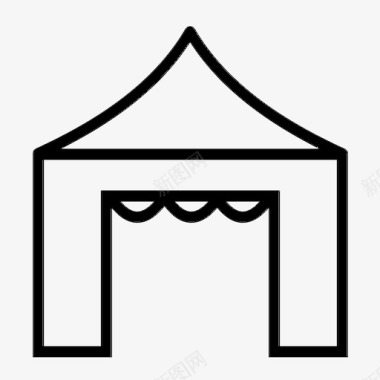 婚礼帐篷庆典开放式图标图标
