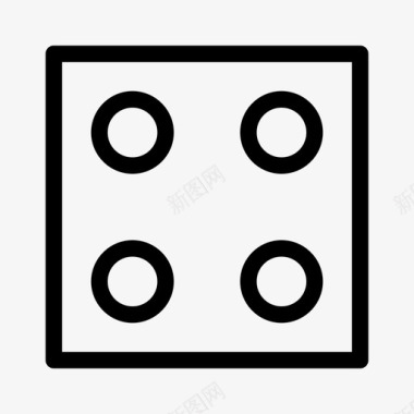 骰子四游戏方块图标图标