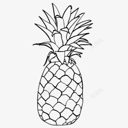 菠萝水果夏威夷图标svg_新图网 https://ixintu.com 健康 夏威夷 水果 热带 菠萝