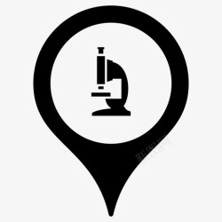 研究设备显微镜地图标记地图指针高清图片