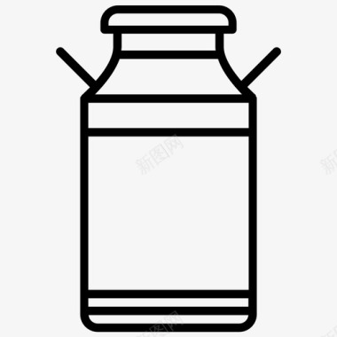 牛奶容器瓶子农场图标图标