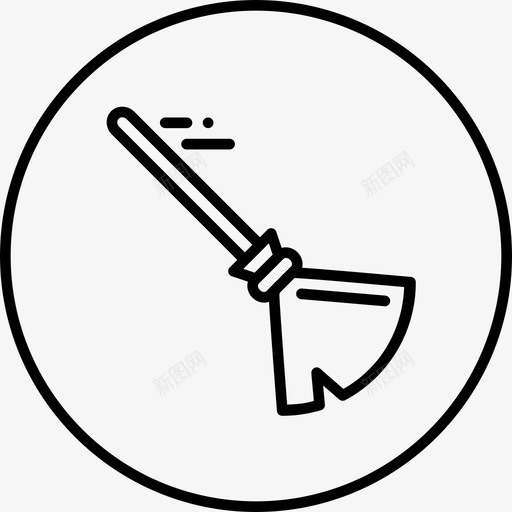扫帚万圣节魔法图标svg_新图网 https://ixintu.com 万圣节 万圣节圆线 女巫 扫帚 风 魔法