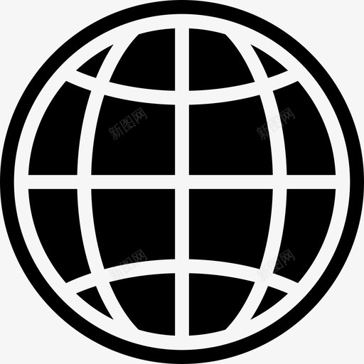 线框球体地球网格图标svg_新图网 https://ixintu.com 世界 国际 地图 地球 线框球体 网格 行星