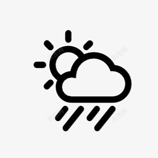 白天下雨云下雨天图标svg_新图网 https://ixintu.com 下雨天 云 天气 天气预报 白天下雨