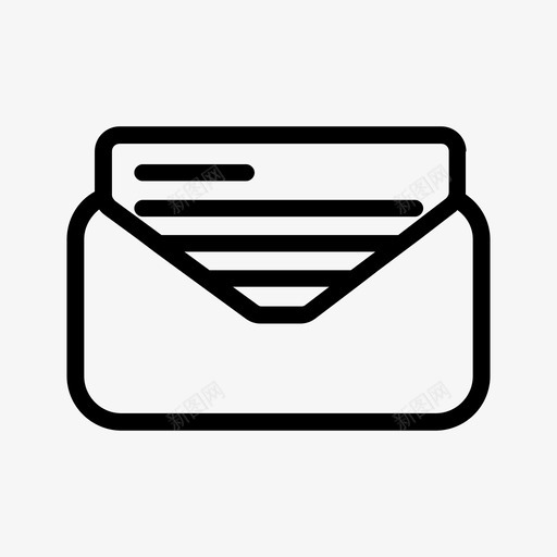 打开信封电子邮件阅读图标svg_新图网 https://ixintu.com 打开信封 电子邮件 通用电线图标包 阅读