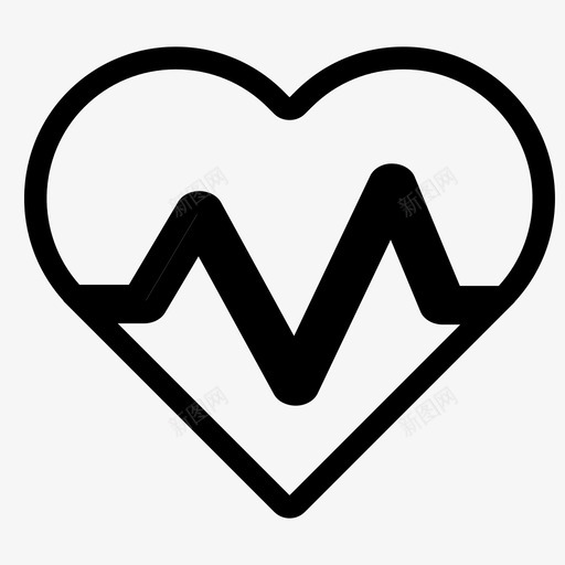 心跳健康生命线图标svg_新图网 https://ixintu.com 健康 心脏 心跳 生命线 脉搏