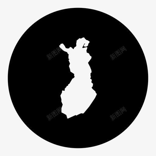 芬兰国家芬兰语图标svg_新图网 https://ixintu.com 世界地图圈 位置 国家 地图 芬兰 芬兰语
