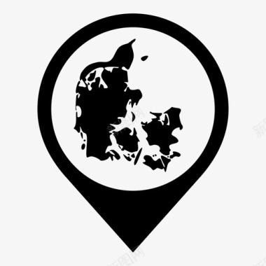 丹麦哥本哈根地图图标图标
