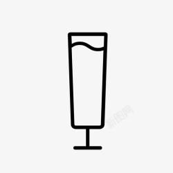 长高酒精鸡尾酒长杯图标高清图片