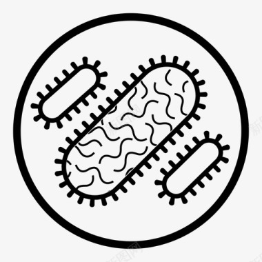 细菌微生物培养皿图标图标