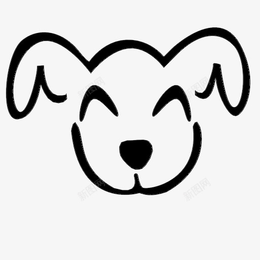 快乐的皮特狗狗的风格图标svg_新图网 https://ixintu.com 快乐的狗 快乐的皮特 狗 狗的风格 笑脸狗