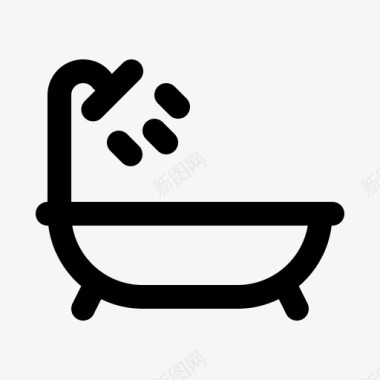 浴缸中介经纪人图标图标