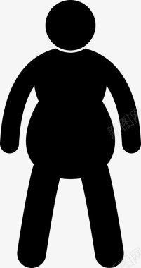 胖肚皮男重超重图标图标