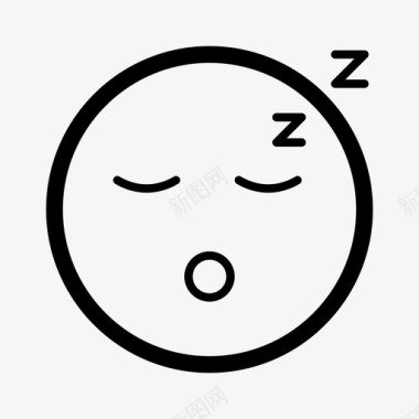 睡眠表情符号情绪图标图标