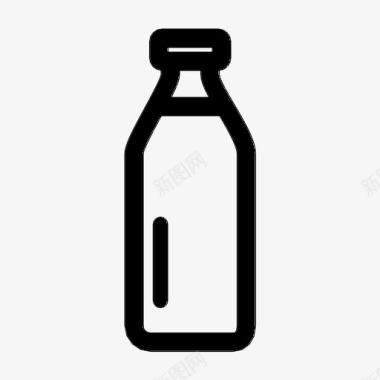 牛奶杯瓶子饮料图标图标