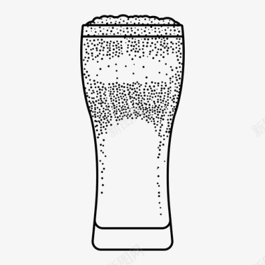 皮尔斯纳啤酒气泡碳酸化图标图标