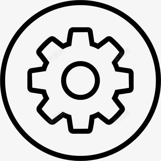 设置齿轮首选项图标svg_新图网 https://ixintu.com 导线 设置 通用圆包 首选项 齿轮