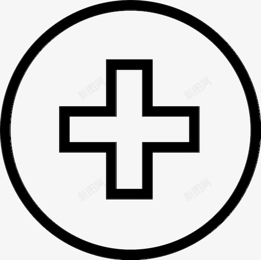 医疗诊所十字架图标svg_新图网 https://ixintu.com 医疗 医疗十字 医院 十字架 诊所