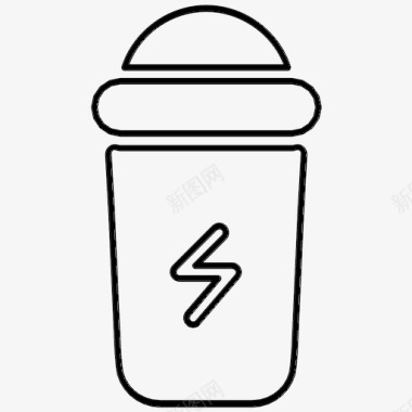 摇瓶能量饮料健身图标图标