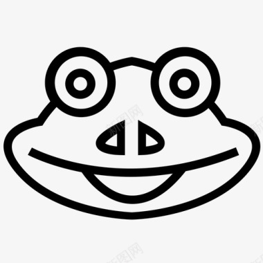 青蛙脸动物头图标图标