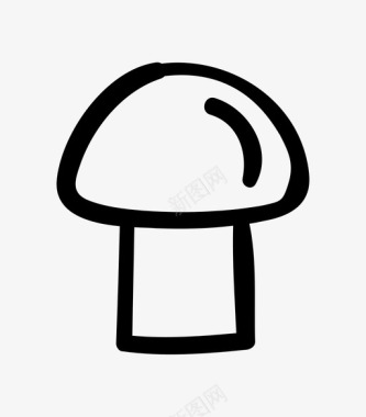 蘑菇食品手绘图标图标