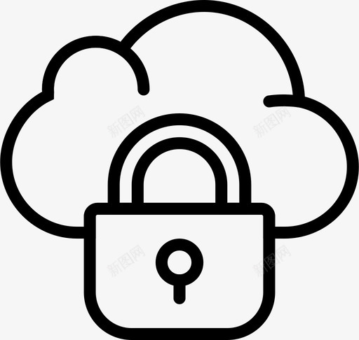 加密云保护安全图标svg_新图网 https://ixintu.com smashicons安全2 保护 加密云 安全