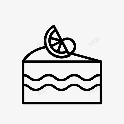 蛋糕芝士蛋糕甜点图标svg_新图网 https://ixintu.com 甜点 芝士蛋糕 蛋糕 食物