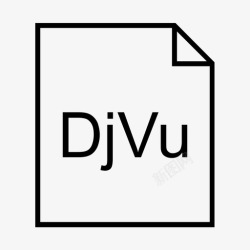 图标1文档djvu扩展名文件格式图标高清图片