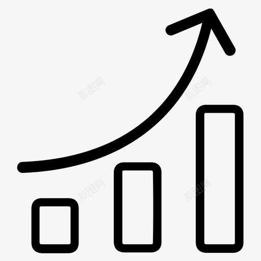 条形图增长业绩图标svg_新图网 https://ixintu.com 业绩 增长 报告 条形图 概述业务图标 销售