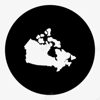 加拿大国家位置图标图标