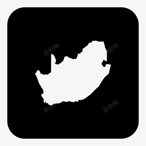 南非国家位置图标svg_新图网 https://ixintu.com 世界地图方块 位置 南非 国家 地图