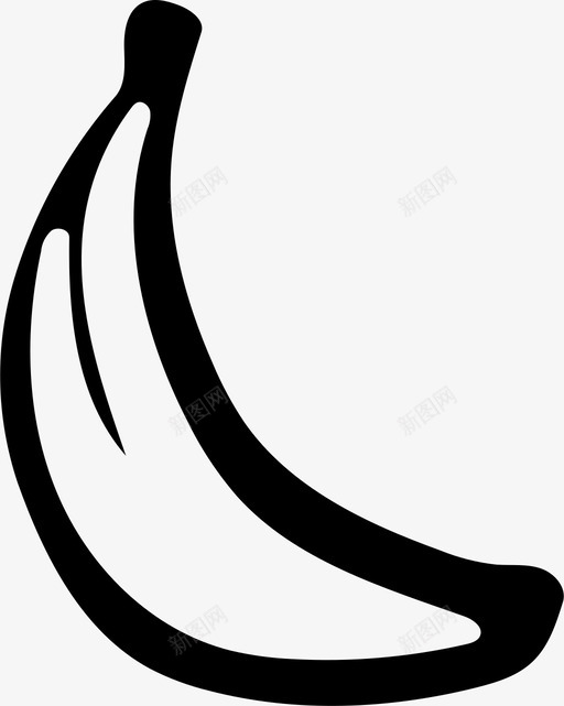 香蕉纤维水果图标svg_新图网 https://ixintu.com 手绘食品 水果 热带 纤维 营养 香蕉