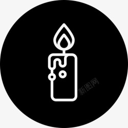 圆蜡烛蜡烛黑暗万圣节图标高清图片