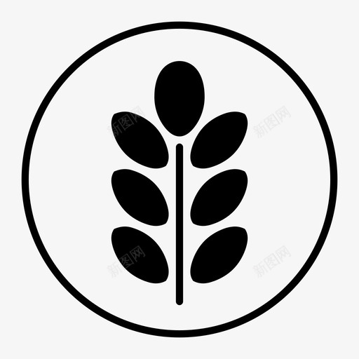 燕麦吃食物图标svg_新图网 https://ixintu.com 健康 吃 植物 燕麦 食物