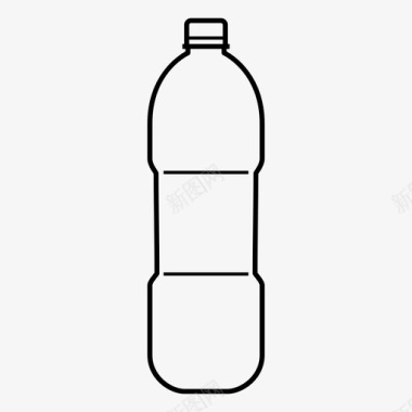水瓶液体塑料图标图标