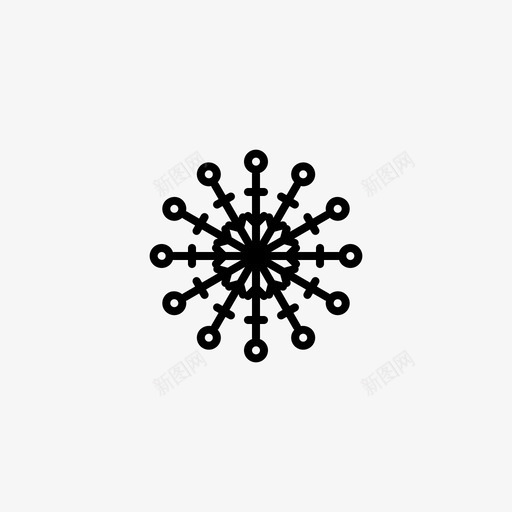 雪花形状图标svg_新图网 https://ixintu.com 冬天 圣诞图标 形状 设计 雪花
