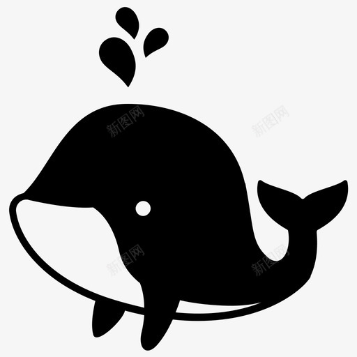 鲸鱼蓝鲸海豚图标svg_新图网 https://ixintu.com 海 海豚 蓝鲸 鱼 鲸鱼
