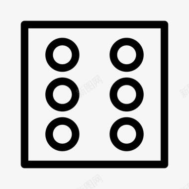骰子六赌场立方体图标图标
