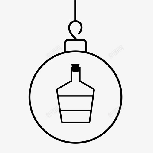威士忌装饰品酒吧瓶子图标svg_新图网 https://ixintu.com 咖啡师圣诞节 圣诞装饰品 威士忌 威士忌装饰品 瓶子 酒吧