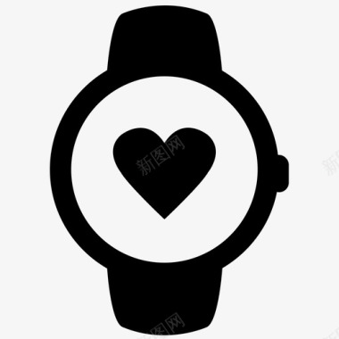 智能手表数字心脏图标图标